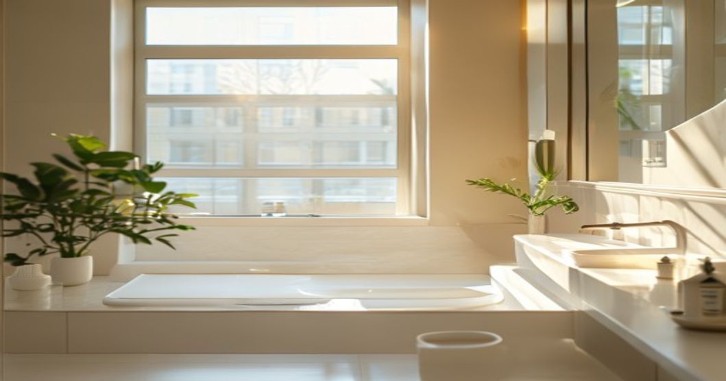Traveler testing water safety in hotel bathroom to prevent Legionnaires disease while traveling