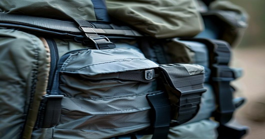 Detachable day pack system showing secure attachment and quick-release mechanism on travel backpack