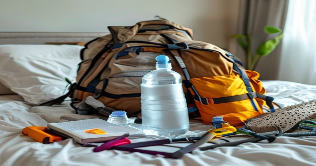 Water safety travel gear and portable testing kit for preventing Legionnaires disease on trips