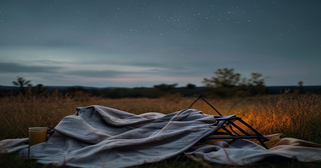 reclining camping chair setup for comfortable stargazing viewing