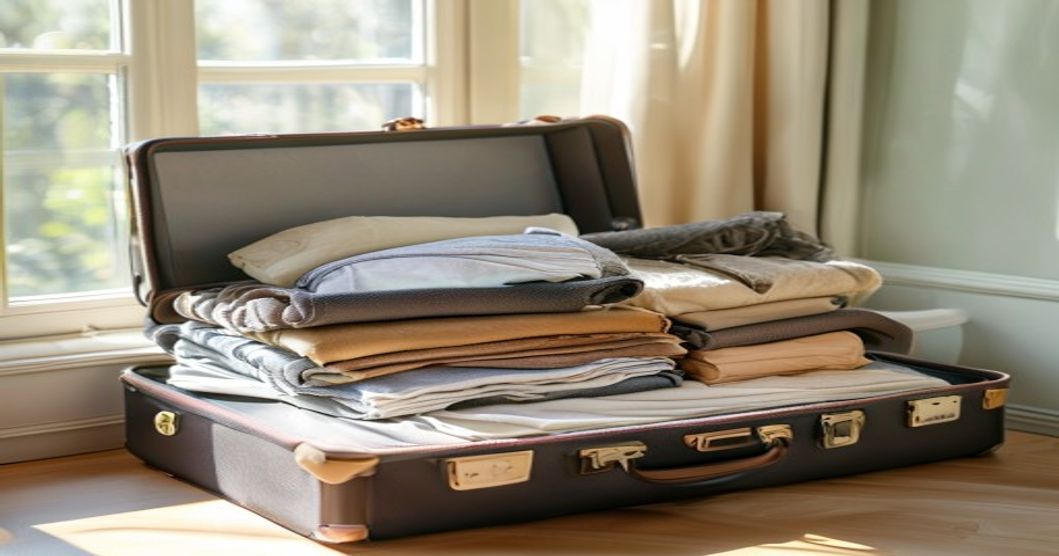 smart packing method using soft items and cubes to protect luggage contents